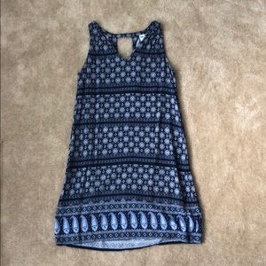 Old Navy Blue Patterned Sleeveless Swing Dress
